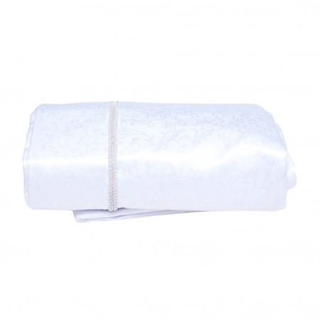 Скатерть Kinli белая с бортами и кисточками - image 3