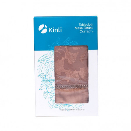 Скатерть Kinli коричневый с бортами - image 4