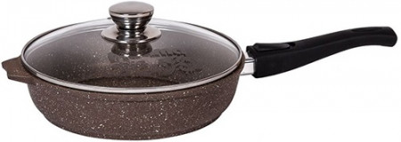 Сковорода Mechta 28см АП Гранит brown со съемной ручкой и стеклянной крышкой арт.С028806 - image 1