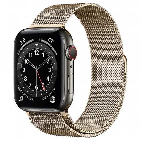 Смарт часы Apple Watch Series 6 GPS + 4G 40mm Stainless Steel Case with Milanese Loop Gold - image 1