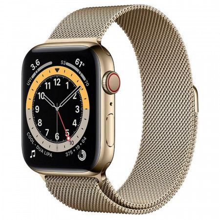Смарт часы Apple Watch Series 6 GPS + 4G 44mm Stainless Steel Case with Milanese Loop (Gold, Silver) - image 1