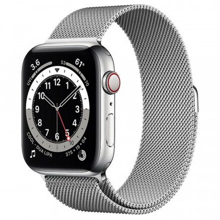 Смарт часы Apple Watch Series 6 GPS + 4G 44mm Stainless Steel Case with Milanese Loop (Gold, Silver) - image 4