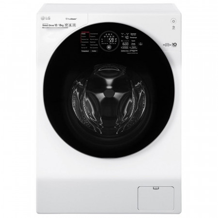 Стиральная машина LG FH-6G1BCH2N (Белая) (С сушкой+подача пара) 12 Кг - image 1