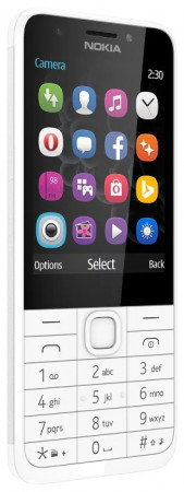 Телефон кнопочный Nokia 230 Dual Sim white - image 1