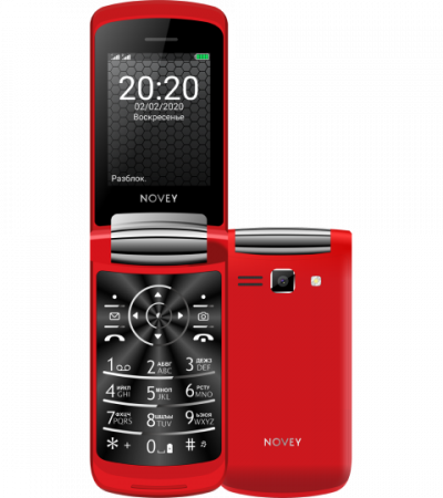 Телефон Novey A70R Black, Red - image 2