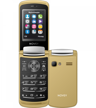 Телефон Novey A80R Gold, Red - image 1