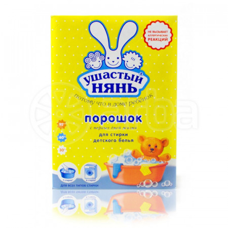 Ушастый Нянь Детский Стиральный Порошок с Первых Дней Жизни, коробка 400г - image 1