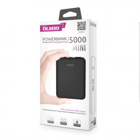 Внешний аккумуллятор OLMIO MINI-5 (5000mAh) Black - image 4