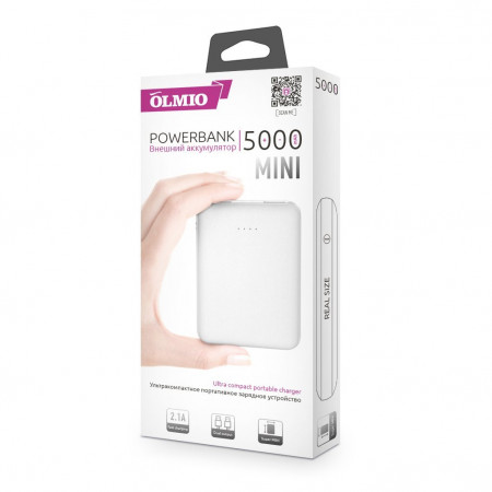 Внешний аккумуллятор OLMIO MINI-5 (5000mAh) White - image 4