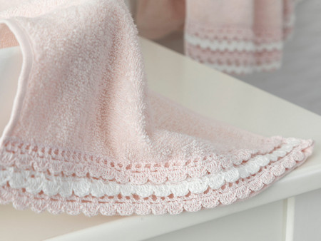 ВОЛНОВЫЕ ПОЛОТЕНЦЫ НА 1 КРЮЧКЕ, 30X45 СМ, РОЗОВЫЙ ПОРОШОК - image 2