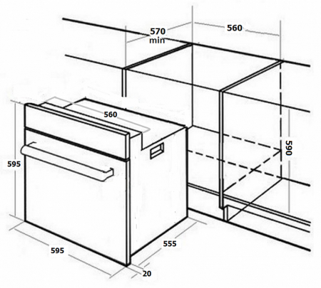 Встраиваемый духовой шкаф MONSHER MOE 6181 X - image 5