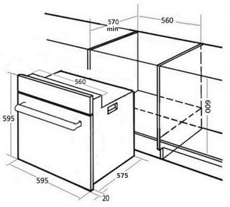 Встраиваемый духовой шкаф MONSHER MOE 6291 B - image 5