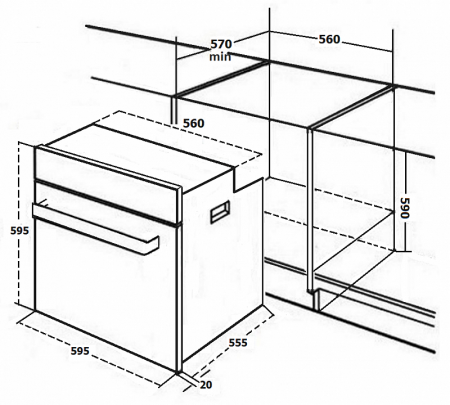 Встраиваемый духовой шкаф MONSHER MOE 6292 X - image 5