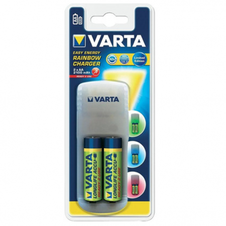Зарядное устройство VARTA RAINBOW 57636 1*BL + 2xAA 2100 mAh - image 1