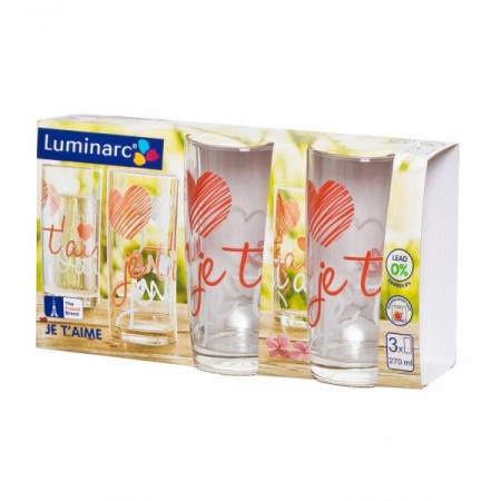  Luminarc Стаканы 270 мл Luminarc I love you - image 1