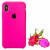 Чехол Silicone Case для iPhone X/XS, неоново розовый