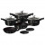Набор посуды Berlinger Haus BH-1663N Metallic Line Royal Black
